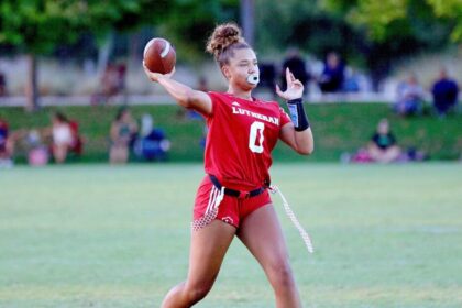 Makenna Cook led her undefeated Orange Lutheran flag football team to a No. 1 ranking in the nation.