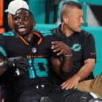 Dolphin's "Tyreek Hill" "laughing through pain" as he faces a season-ending knee injury