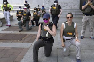 FBI Fire Agents say that an agent kneeling during 2020 racial justice protests