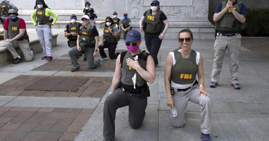 FBI Fire Agents say that an agent kneeling during 2020 racial justice protests