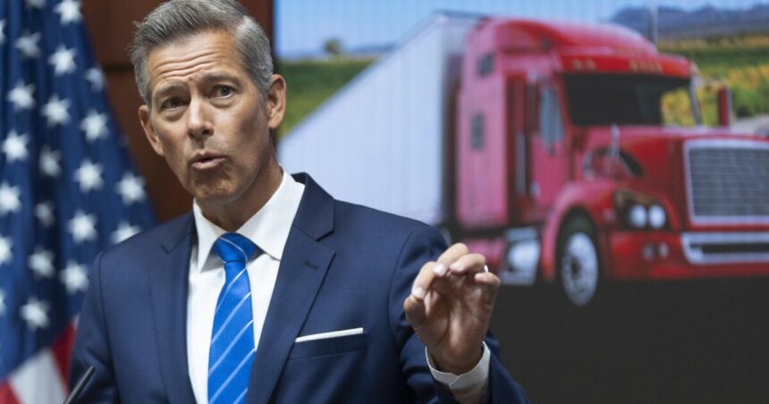 Secretary of Transportation announces $160 million to be collected from California over non-citizen truck license issue