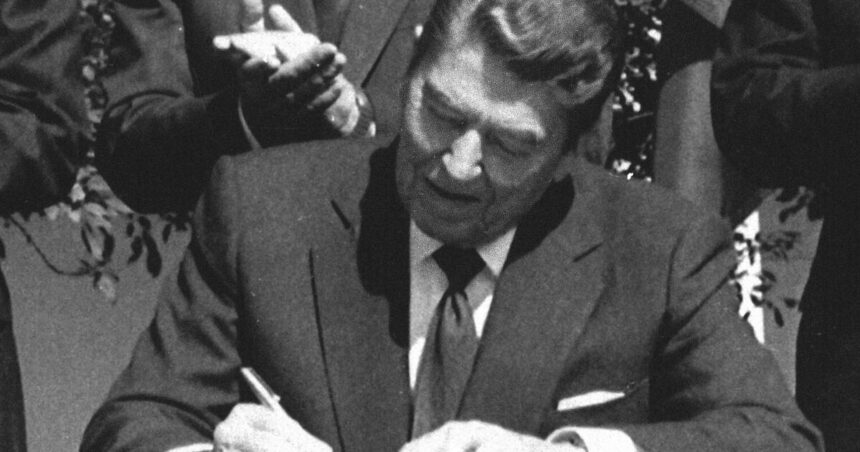 President Trump said the Canadian ad misstated President Ronald Reagan's views on tariffs. Here are the facts and background