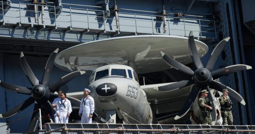 Trump joins Navy's anniversary celebration amid government shutdown