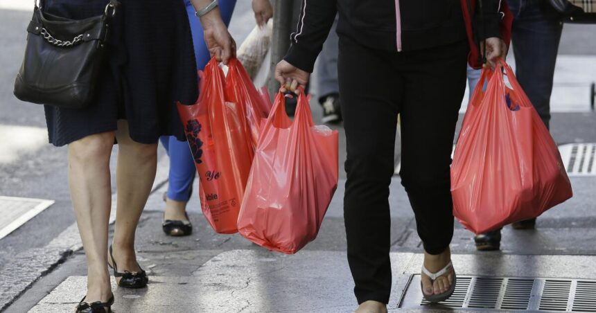 Bonta says plastic bags sold in California stores aren't actually recyclable.