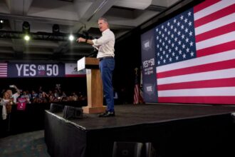 Governor Gavin Newsom and Kamala Harris rally Californians to vote on Proposition 50