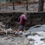The rain has stopped in Los Angeles on Christmas Day, but the risk of flooding remains